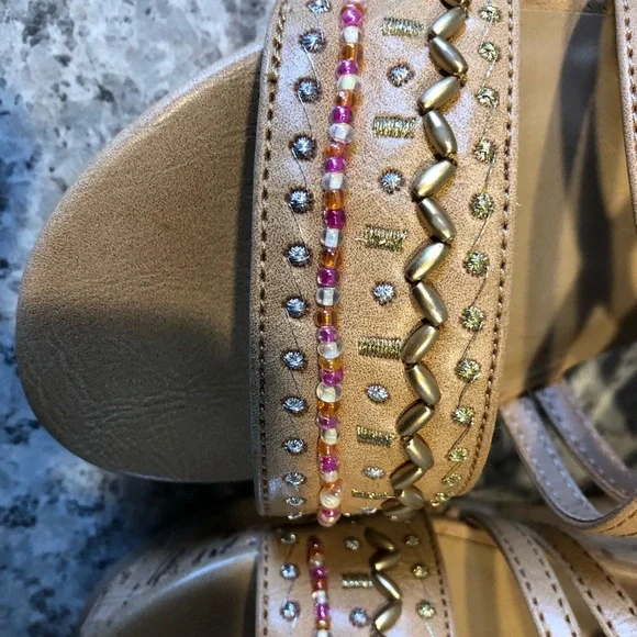 Jessica Simpson Girls Cork Wedge Heel Fallon Sandal - Picture 7 of 7